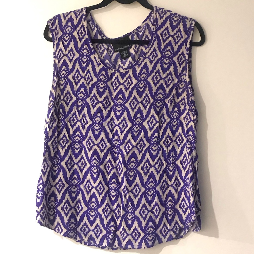 Cynthia Rowley Pattern Blouse Tank